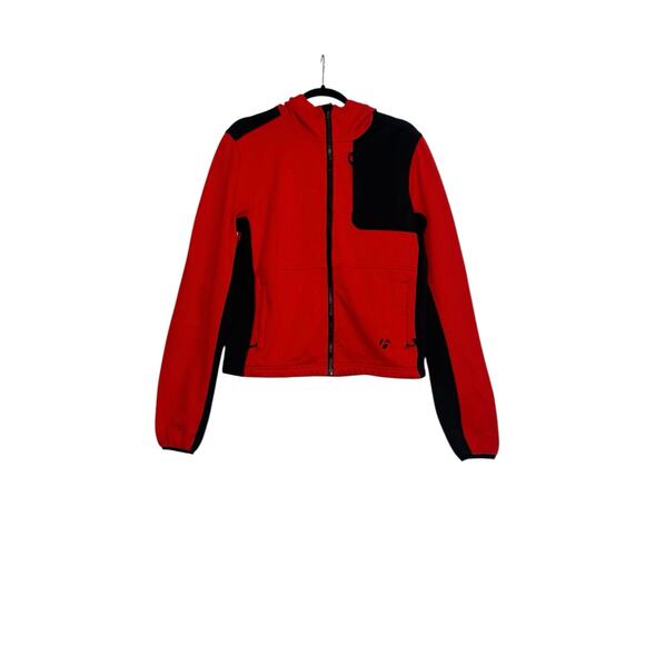 Bontrager Nicolet red black zipper athletic hoodie jacket size Small - Picture 7 of 9